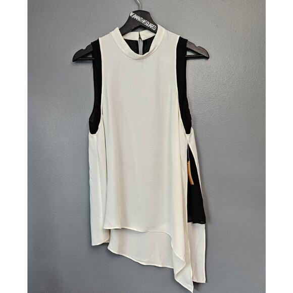 RACHEL Rachel Roy Sleeveless Mock Neck Blouse sz L New - Picture 1 of 7